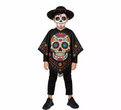 Catrina-Kostüm oder Poncho für Kinder