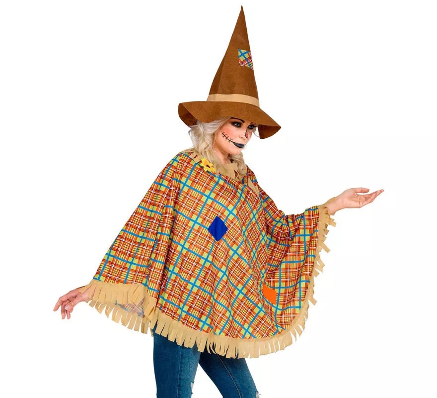 Translation missing: de.Disfraz o Poncho de Espantapájaros con Sombrero para adulto