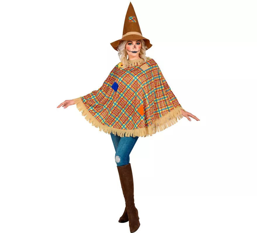 Translation missing: de.Disfraz o Poncho de Espantapájaros con Sombrero para adulto
