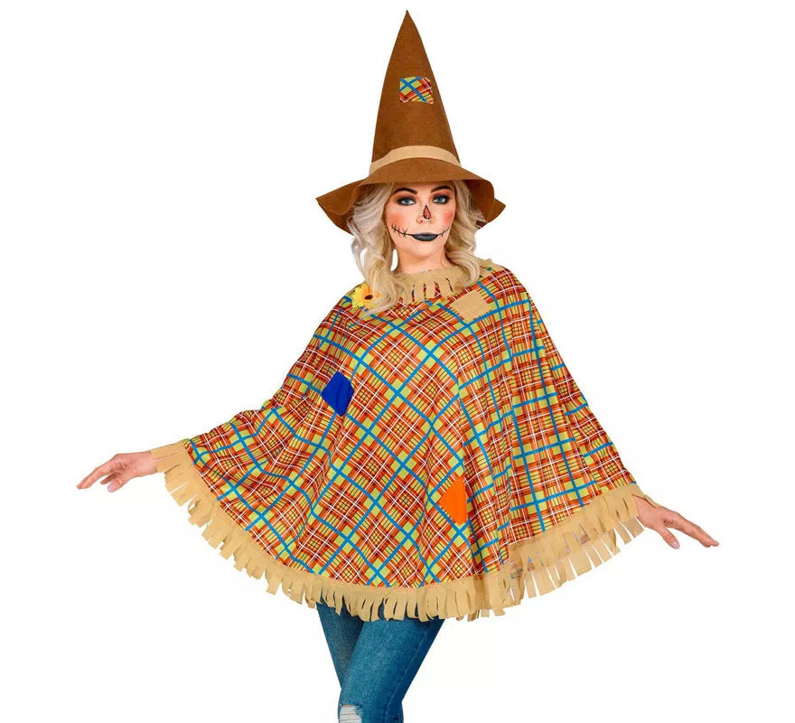 Translation missing: de.Disfraz o Poncho de Espantapájaros con Sombrero para adulto