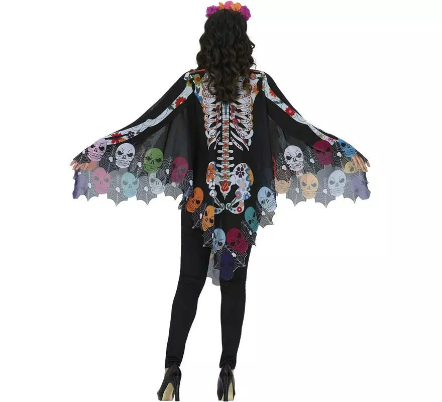 Translation missing: de.Disfraz o Poncho de Esqueleto Catrina para mujer