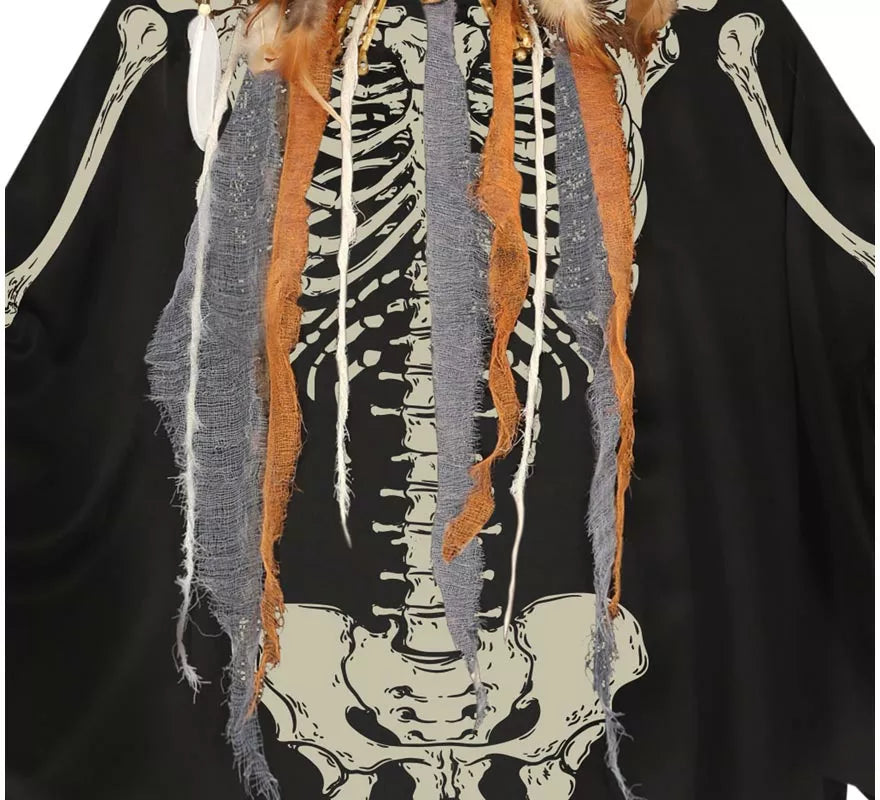 Translation missing: de.Disfraz o Poncho de Esqueleto para mujer