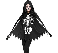Skelettkostüm oder Poncho für Damen