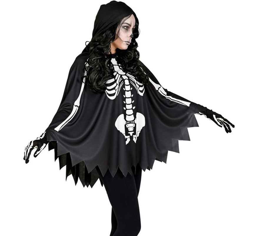 Translation missing: de.Disfraz o Poncho de Esqueleto para mujer