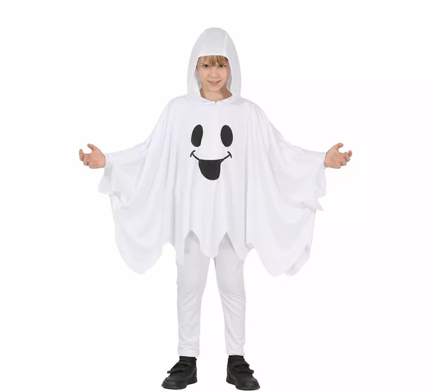 Translation missing: de.Disfraz o Poncho de Fantasma Sonriente para niños