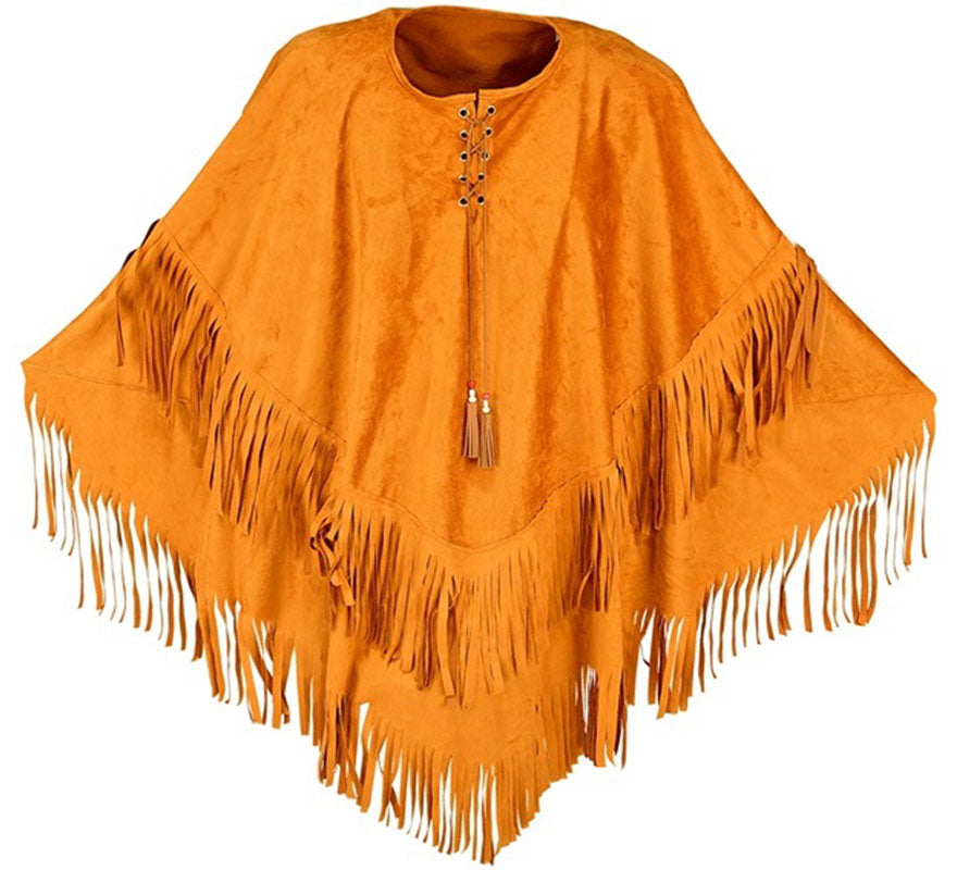 Translation missing: de.Disfraz o Poncho de Indio marrón para adultos