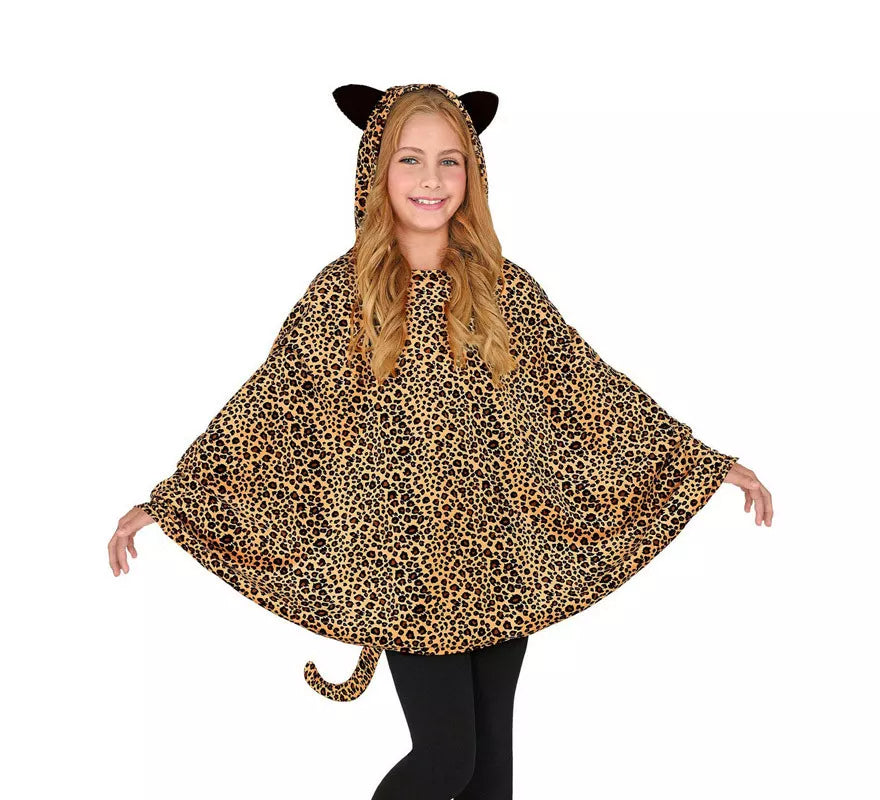 Translation missing: de.Disfraz o Poncho de Leopardo con Capucha para niños