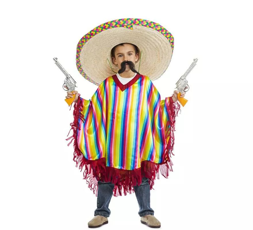 Translation missing: de.Disfraz o Poncho de Mexicano para niño