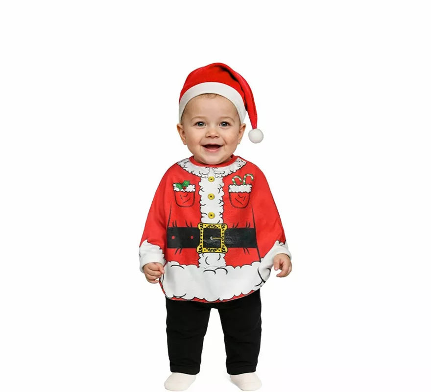 Translation missing: de.Disfraz o Poncho de Papá Noel para bebé