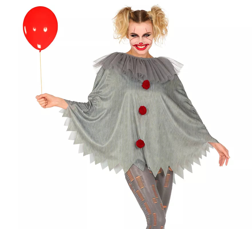 Translation missing: de.Disfraz o Poncho de Payaso Aterrador para adultos