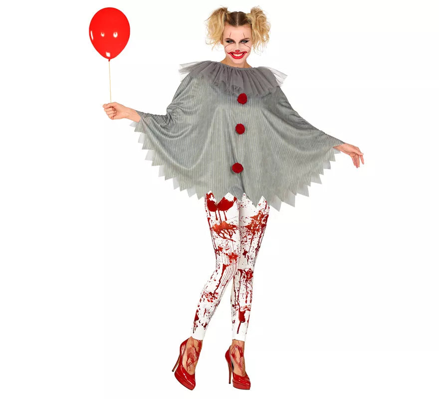 Translation missing: de.Disfraz o Poncho de Payaso Aterrador para adultos
