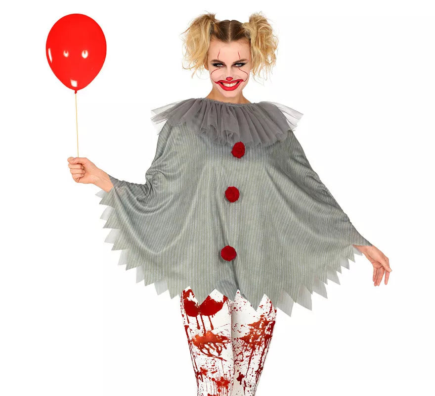 Translation missing: de.Disfraz o Poncho de Payaso Aterrador para adultos