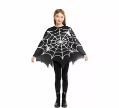 Gruseliges Spinnennetzkostüm oder Poncho für Mädchen