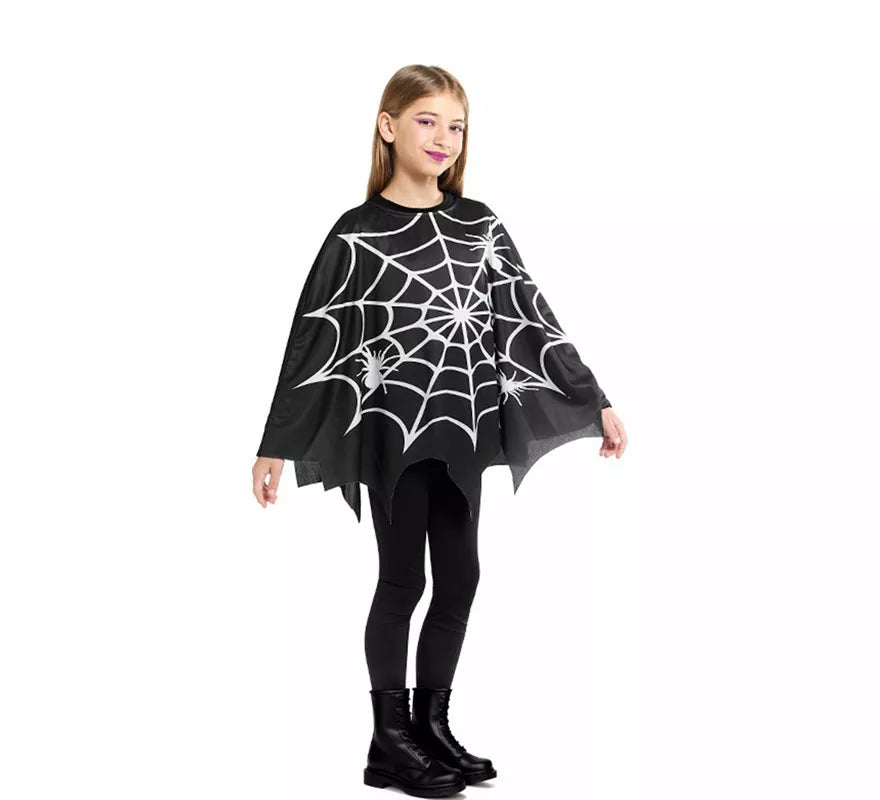 Translation missing: de.Disfraz o Poncho de Telaraña Horripilante para niña