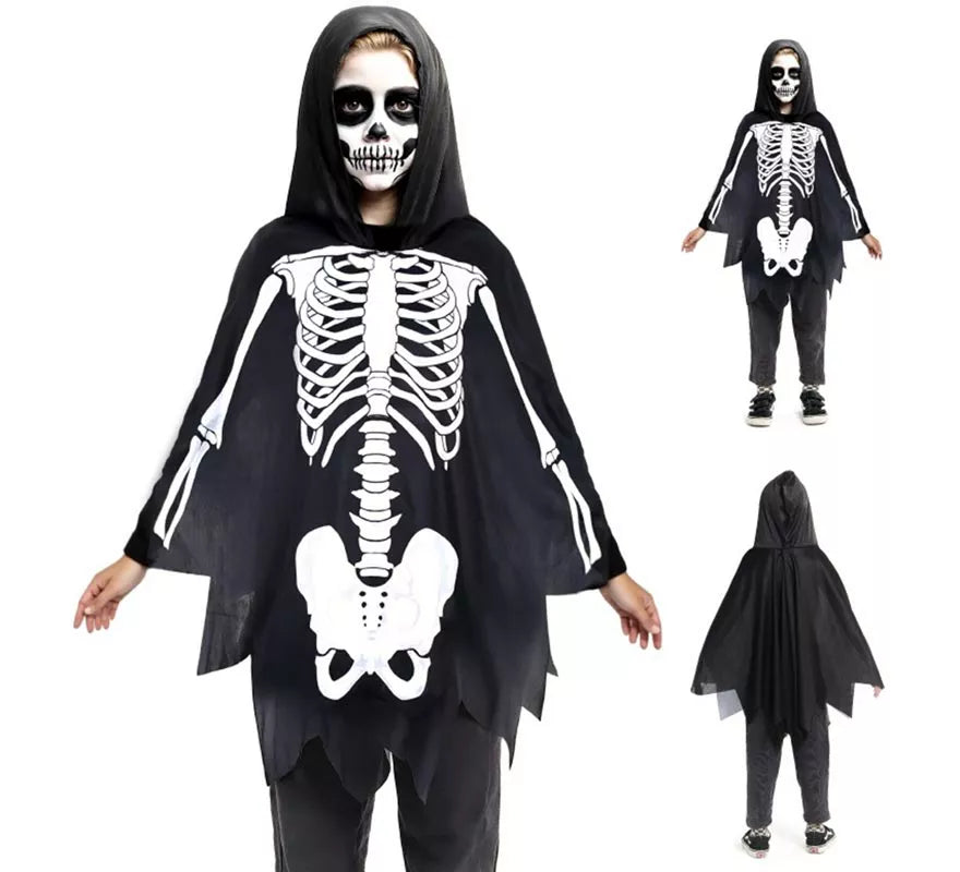 Translation missing: de.Disfraz o Poncho Esqueleto Infantil