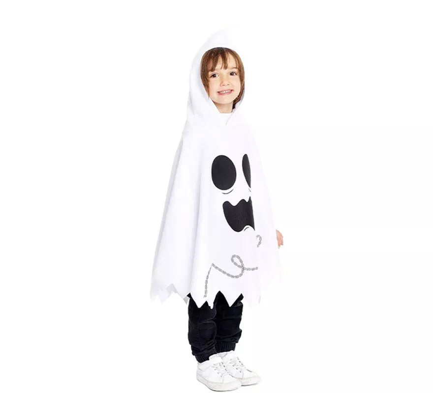 Translation missing: de.Disfraz o Poncho Fantasmita blanco con capucha para bebé y niños