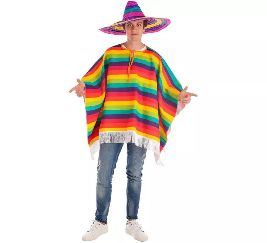 Translation missing: de.Disfraz o Poncho Mexicano Arco Iris