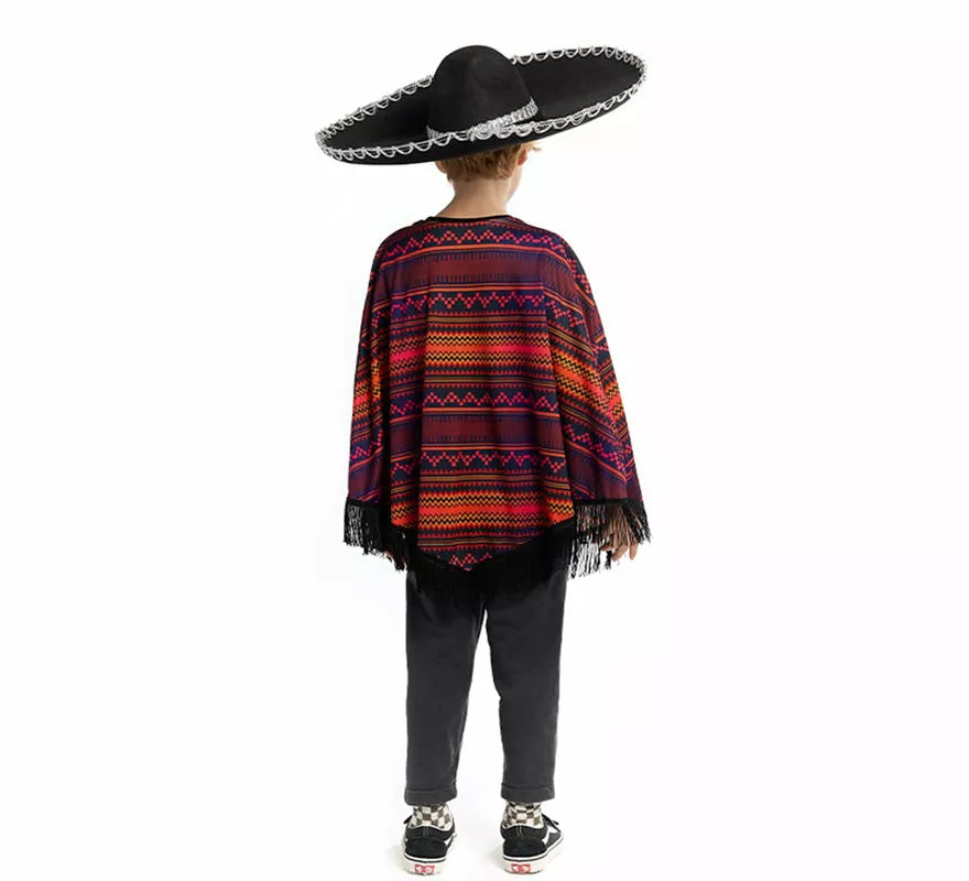 Translation missing: de.Disfraz o Poncho Mexicano de Catrina para niño