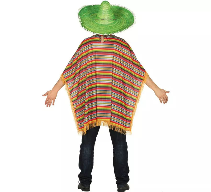 Translation missing: de.Disfraz o Poncho Mexicano multicolor para hombre