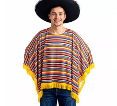 Mexikanisches Kostüm oder Poncho für Erwachsene
