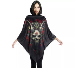 Satanisches Kostüm oder Poncho für Erwachsene