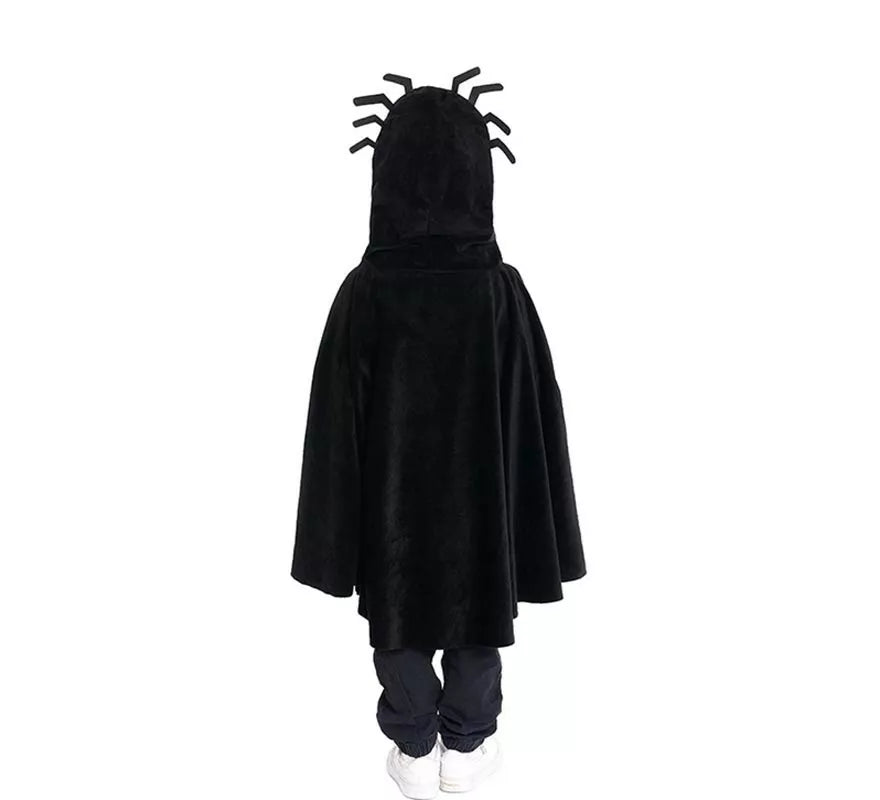 Translation missing: de.Disfraz o Poncho Spider negro con capucha para bebé y niños