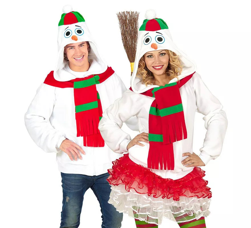 Disfraz o Sudadera de Muñeco de Nieve para adultos