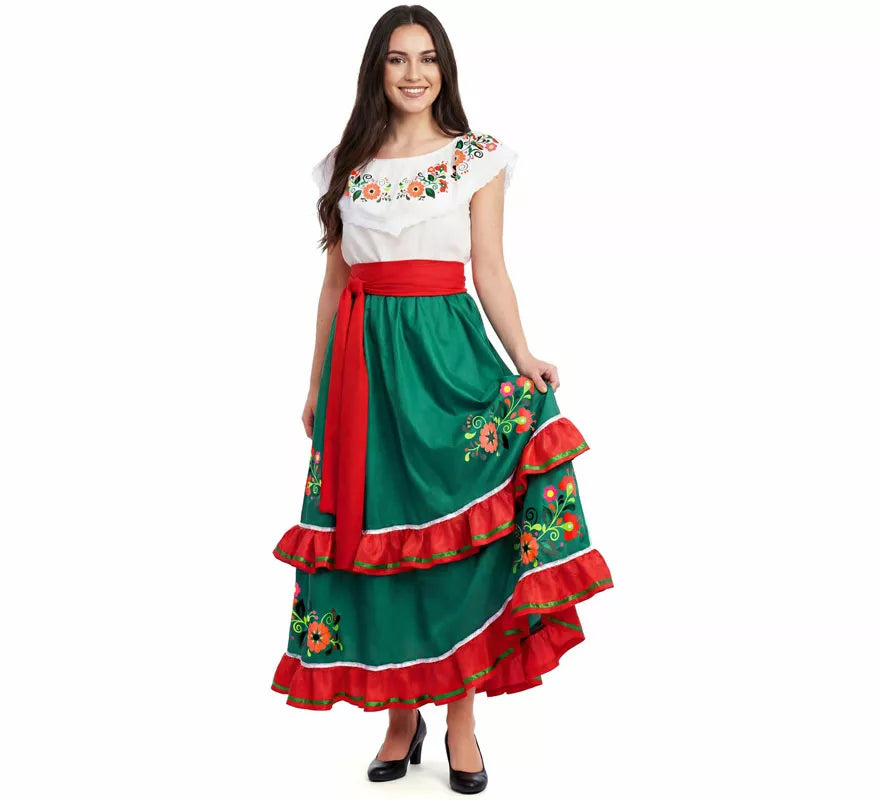 Translation missing: de.Disfraz o Traje de Mexicana Tradicional con Falda para mujer