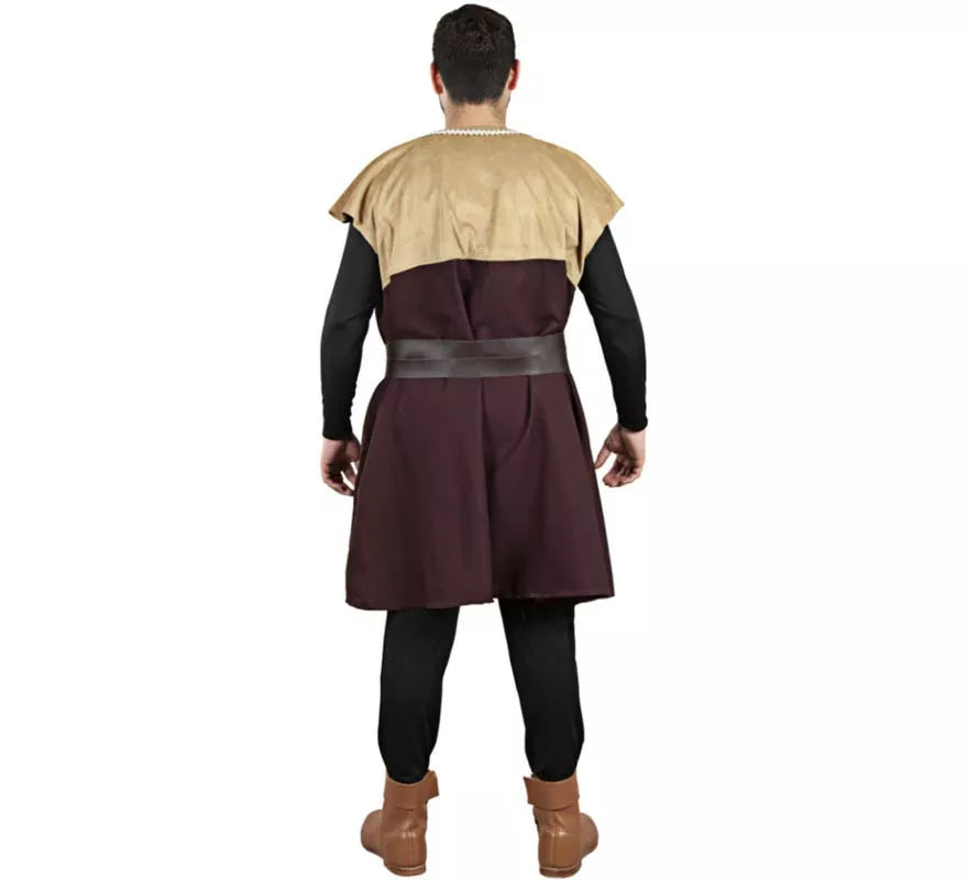 Disfraz o Túnica de Campesino Medieval bicolor para hombre