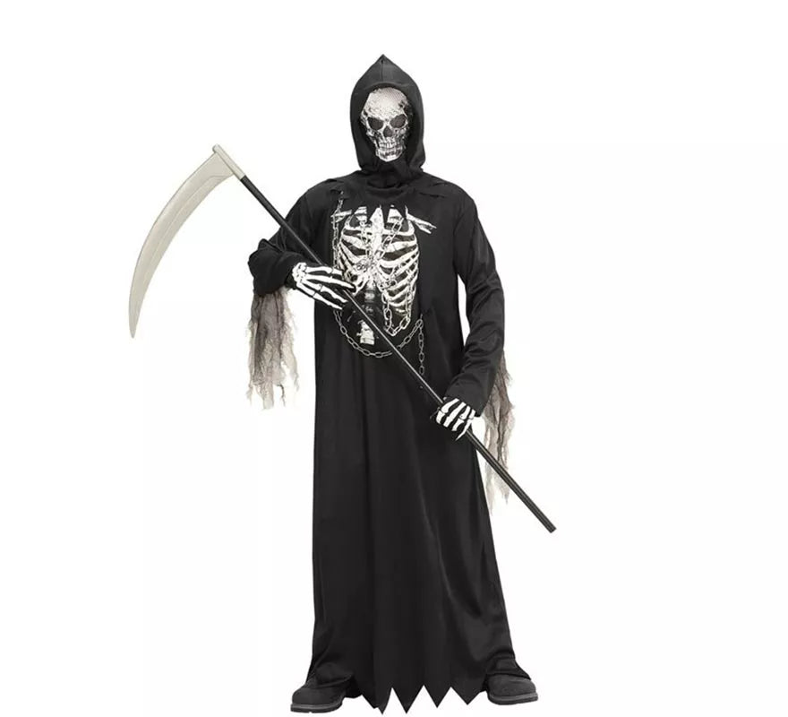 Translation missing: de.Disfraz o Túnica de La Muerte Encapuchada con Máscara para niño