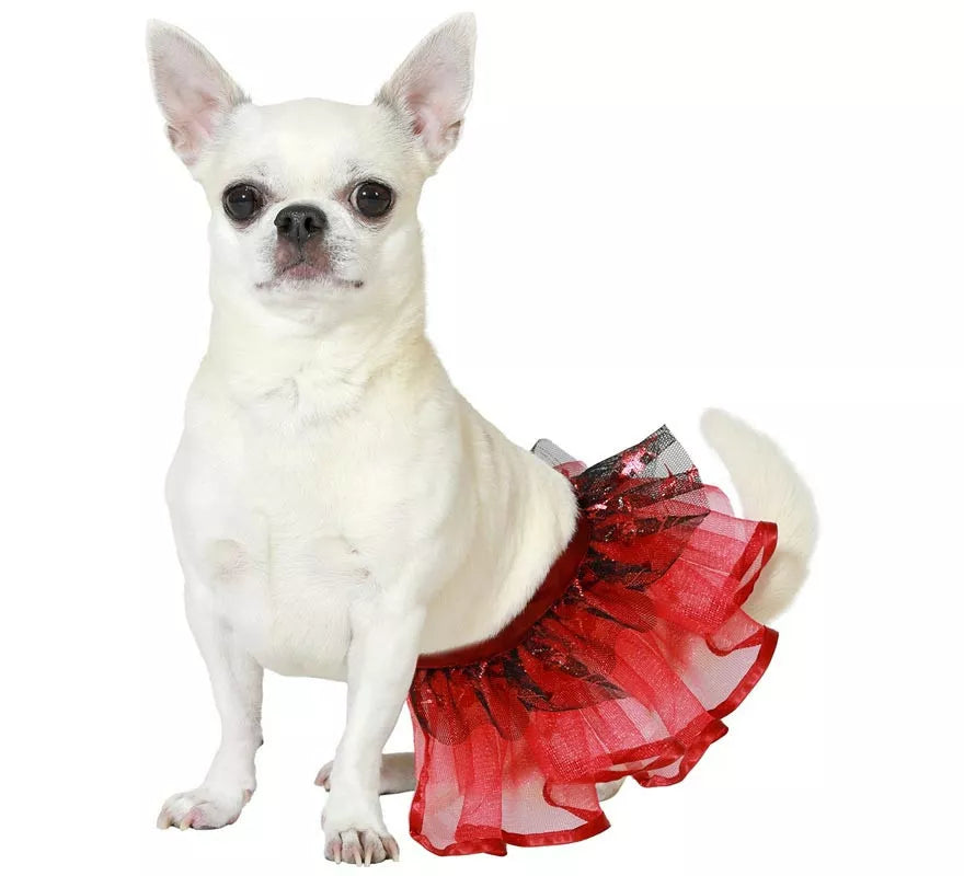 Translation missing: de.Disfraz o Tutú rojo para perro
