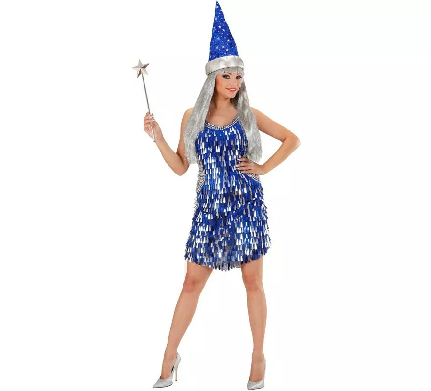 Translation missing: de.Disfraz o Vestido Fiesta azul oscuro con lentejuelas para mujer