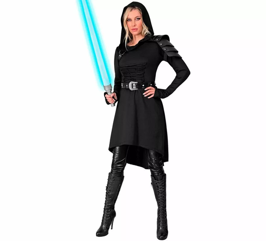 Translation missing: de.Disfraz o Vestido Medieval negro con Capucha para mujer