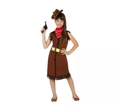 Braunes Cowgirl Mädchen Kostüm