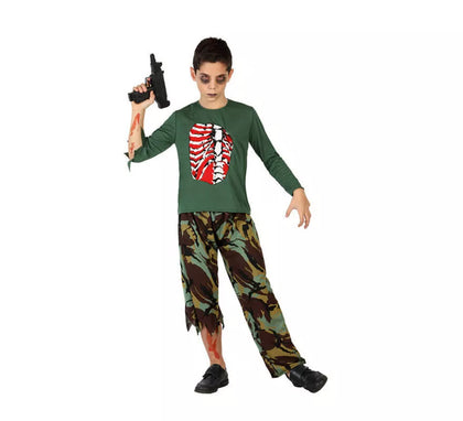 Disfraz para niño de Militar Zombie