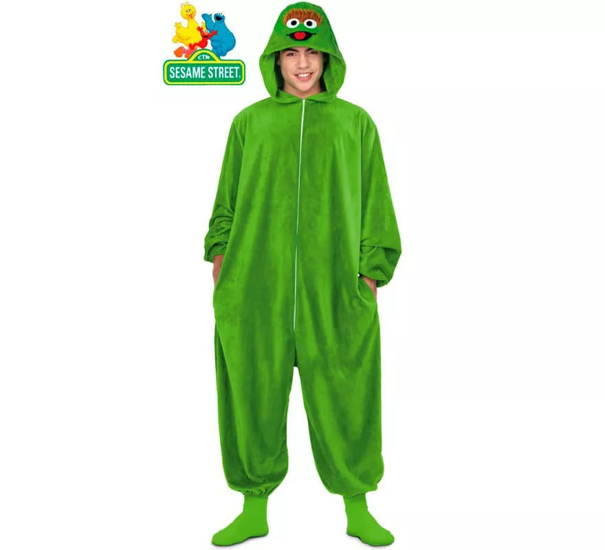 Translation missing: de.Disfraz Pijama de Oscar el Gruñón para adultos