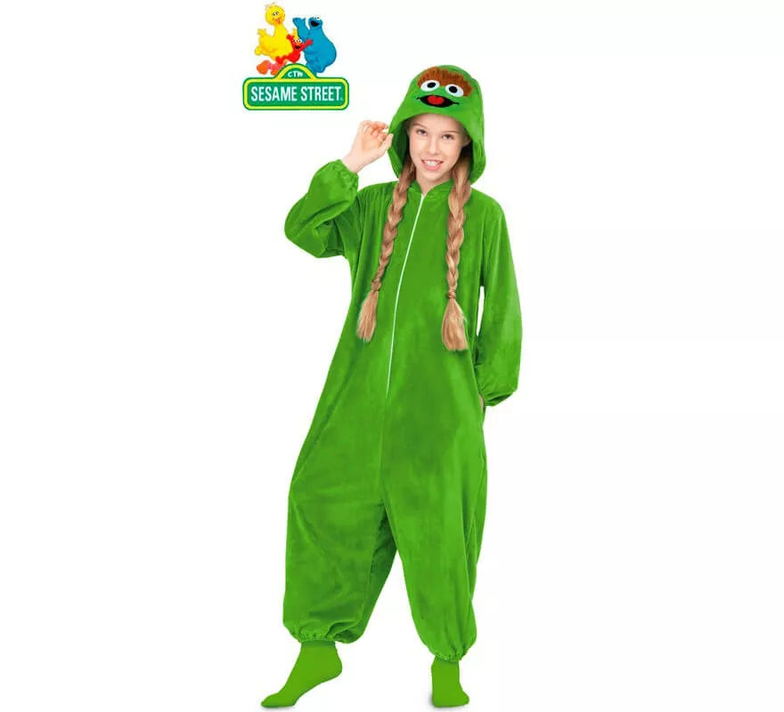 Translation missing: de.Disfraz Pijama de Oscar el Gruñón para niños