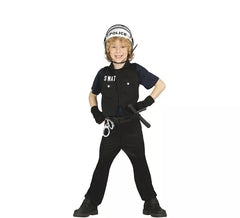 SWAT Polizei Kostüm für Kinder