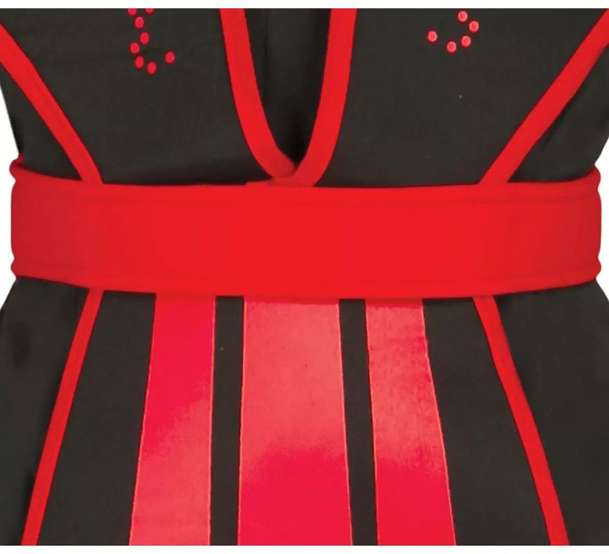 Disfraz Shadow Ninja Negro y Rojo para Niños