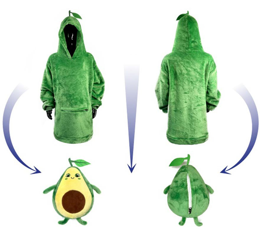 Translation missing: de.Disfraz Sudadera Peluche Agustín Aguacate infantil