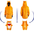 Disfraz Sudadera Peluche Aitor Akita naranja para adulto