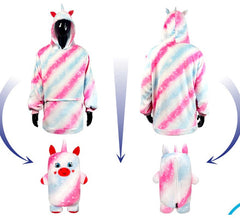 Uri Einhorn-Plüsch-Sweatshirt-Kostüm für Erwachsene