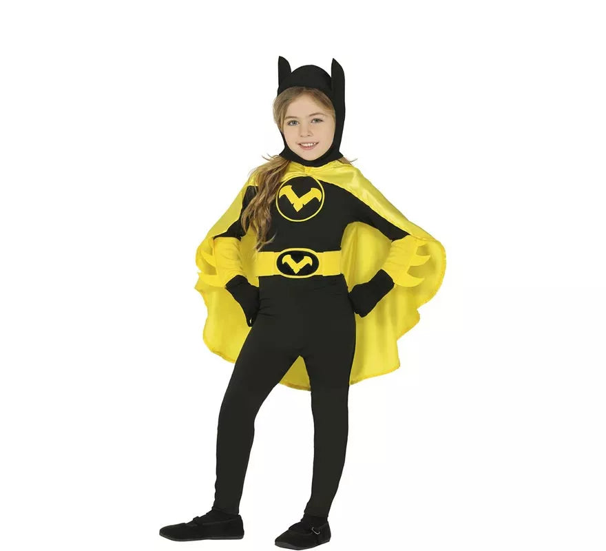 Translation missing: de.Disfraz Superheroína Negra y Amarilla para niña