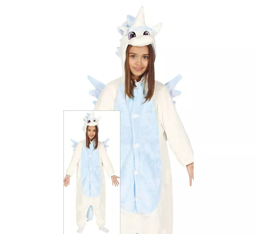 Disfraz tipo Pijama de Unicornio Azul para niños