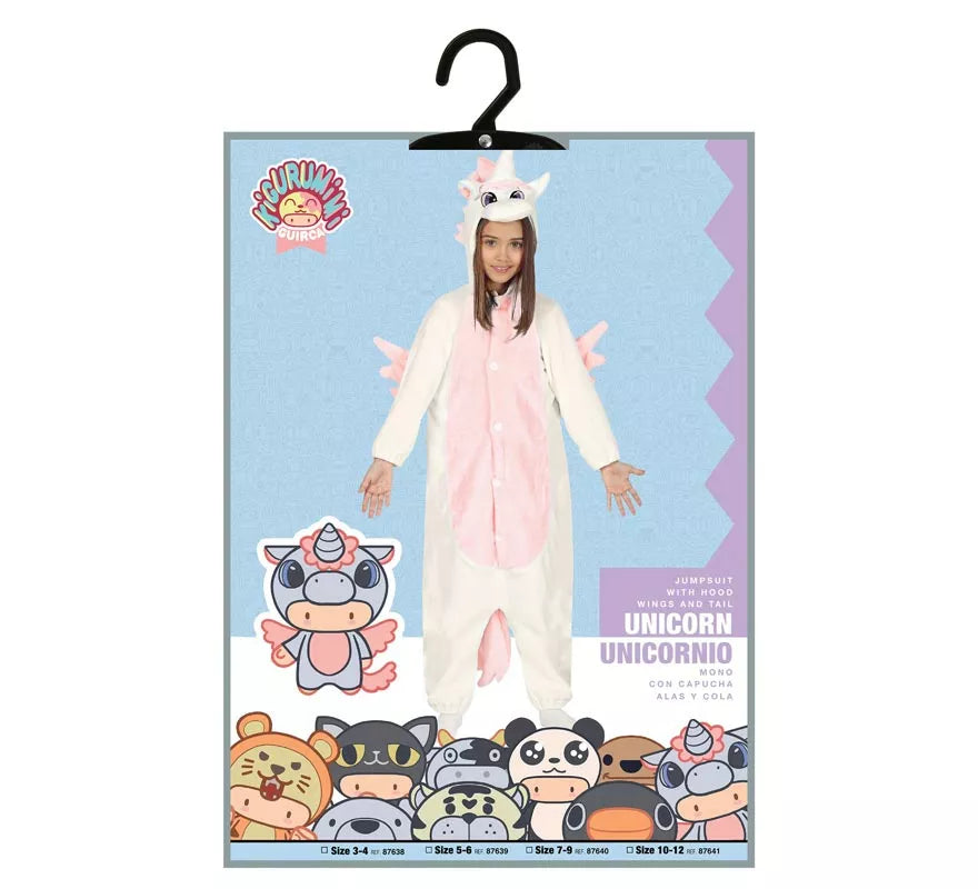 Disfraz tipo Pijama Unicornio Rosa para niña