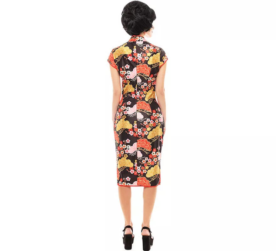 Translation missing: de.Disfraz Vestido Chino estilo Qipao Shangái Floral para mujer