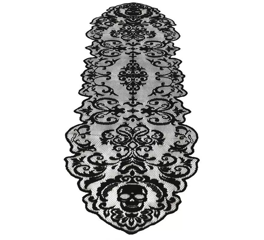 Translation missing: de.Encaje Calaveras para Mesa negro de 180x35 cm