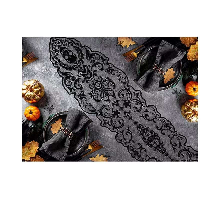 Translation missing: de.Encaje Calaveras para Mesa negro de 180x35 cm