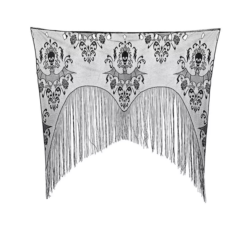 Encaje para Puerta Murciélagos negro de 95x100 cm