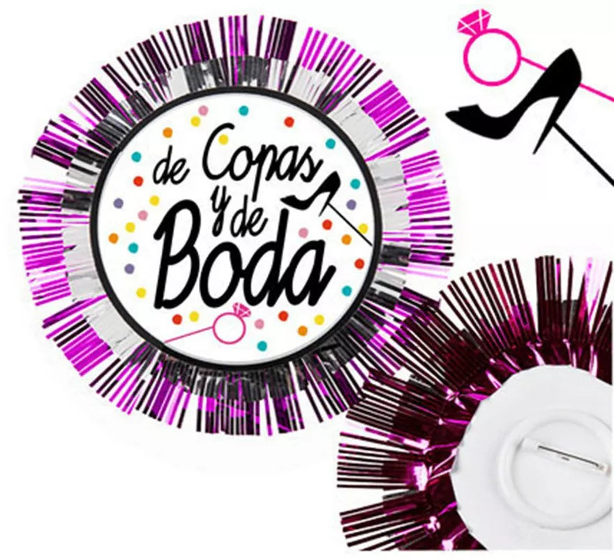 Translation missing: de.Escarapela Chicas de Copas y de Boda de 14 cm